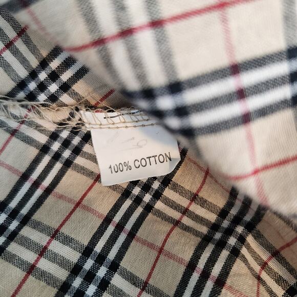 Burberry London Vintage Nova Check Plaid Short Sleeve Shirt SIZE SMALL - Picture 7 of 7